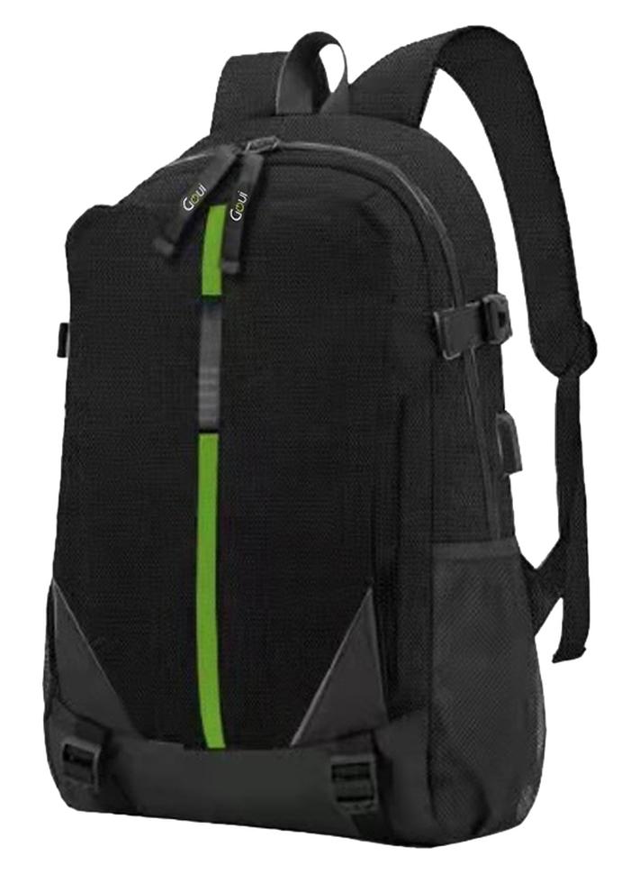 Goui Line 20L Multifunction Backpack – Weather-Resistant Travel & School Bag with USB & Type-C Charging Ports, Hidden Pocket, Magnetic Closure, and Maximum Comfort Design Black