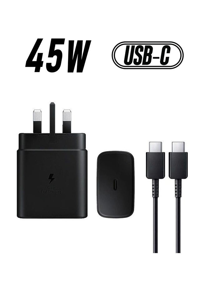 Samsung - 45W Travel Adapter with 1 m Cable - Black - Image 1