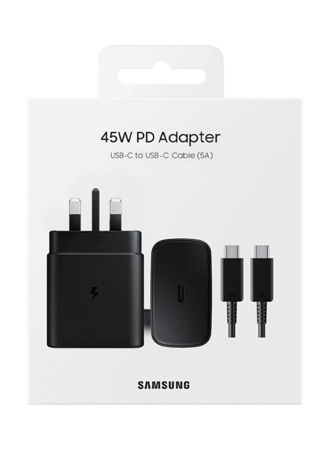 Samsung - 45W Travel Adapter with 1 m Cable - Black - Image 1