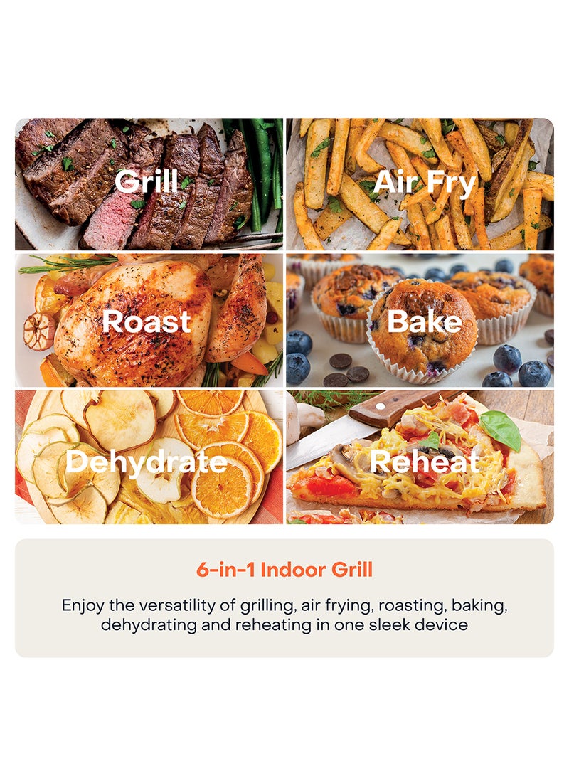 nutricook Smart Air Fryer Grill XL digital 8.5 Liters, with Built in Thermometer, Grill, Air Fry, Roast, Bake, Dehydrate & Reheat, 2 Years limited Warranty 8.5 L 1760 W NC-AFG960 Black/ Silver - Image 3