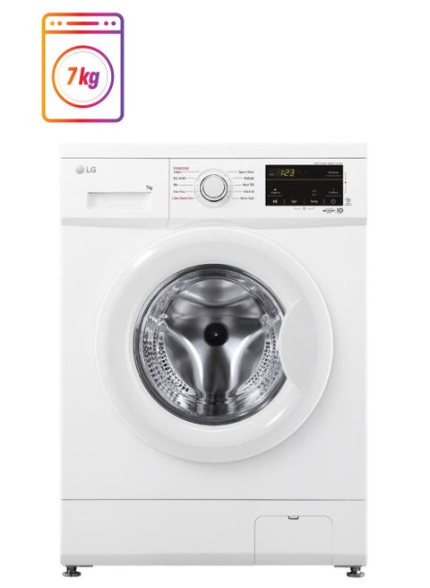 7Kg Front Loading Washing Machine, 1200 RPM, Inverter Direct Drive Motor, 6 Motion DD technology, Dial + Touch control, Smart Diagnosis, Steam Function, 10 Years Motor Warranty FH2J3HDYL02 White