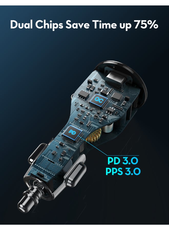 RAVPOWER PD100W 3-Port Car Charger Global Version Grey  - Image 4