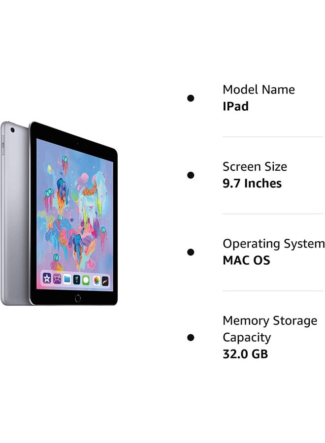 Apple - Renewed - Ipad 6 (2018) 9.7-Inch 2GB RAM 32GB Wifi Space Grey - Image 1