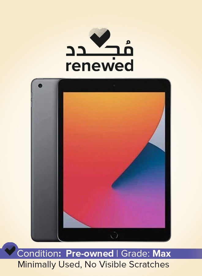 Apple Renewed - iPad 2020 (8th Gen) 10.2-Inch 128GB LTE Space Grey - International Version - Image 1
