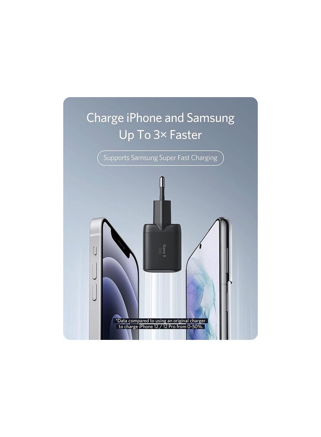 Anker - Nano II 30W Fast Charger Adapter Black - Image 1