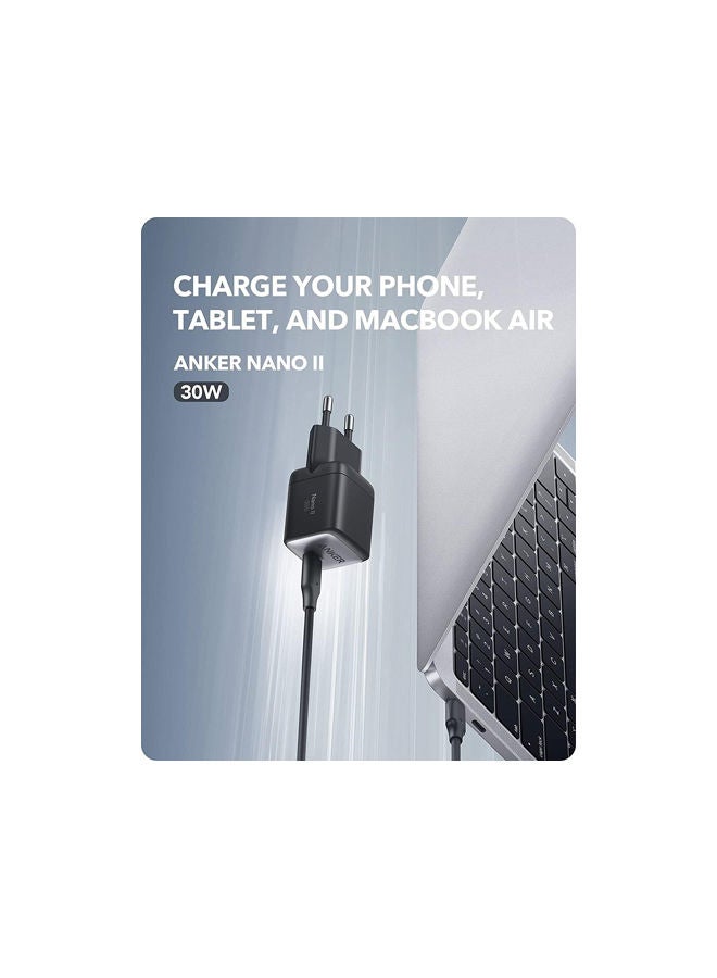 Anker - Nano II 30W Fast Charger Adapter Black - Image 1