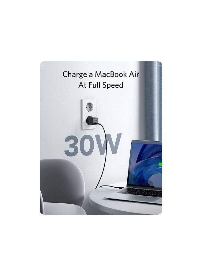 Anker - Nano II 30W Fast Charger Adapter Black - Image 1