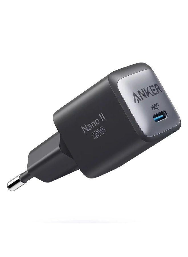 Anker - Nano II 30W Fast Charger Adapter Black - Image 1
