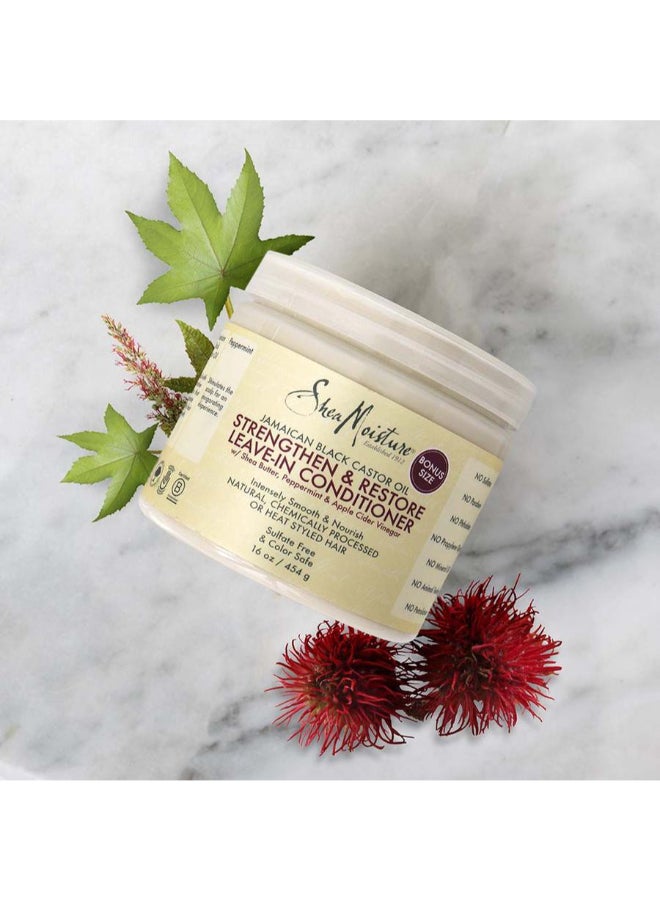SheaMoisture - Jamaican Black Castor oil Strengthen & Restore Leave-In Conditioner 454grams - Image 1