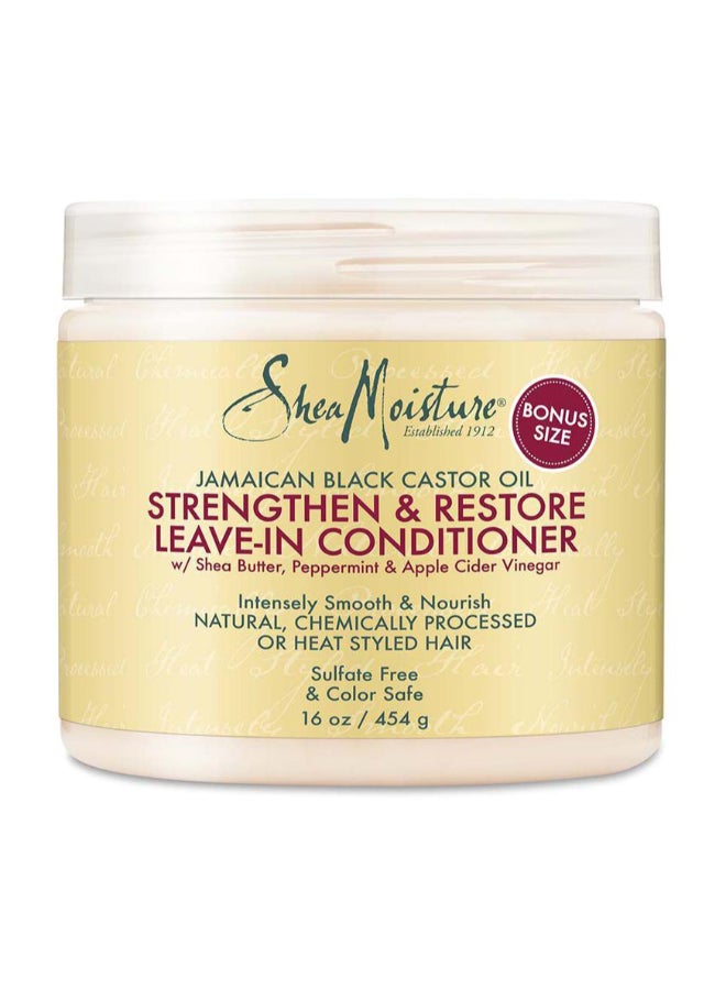 SheaMoisture - Jamaican Black Castor oil Strengthen & Restore Leave-In Conditioner 454grams - Image 1
