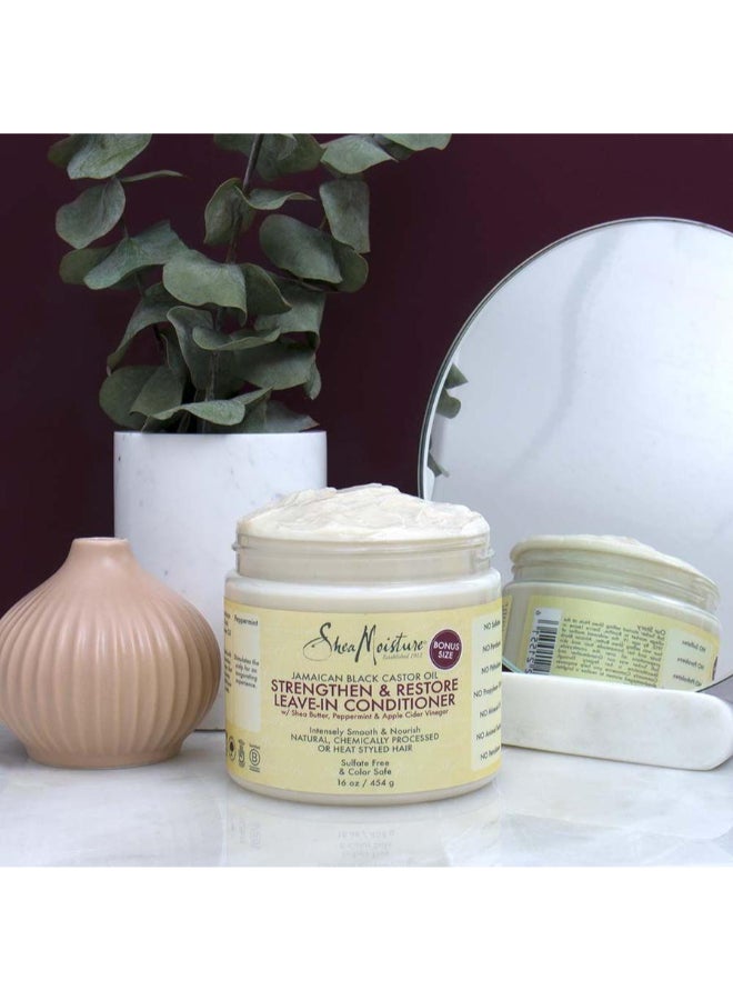 SheaMoisture - Jamaican Black Castor oil Strengthen & Restore Leave-In Conditioner 454grams - Image 1