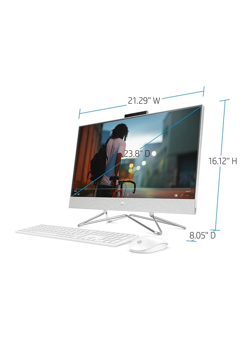 HP - AIO 24 Desktop With 23.8-Inch Display, Core i7-1255U Processer/16GB RAM/1TB SSD/Intel Iris Xe Graphics/Windows 10 Home English white - Image 1