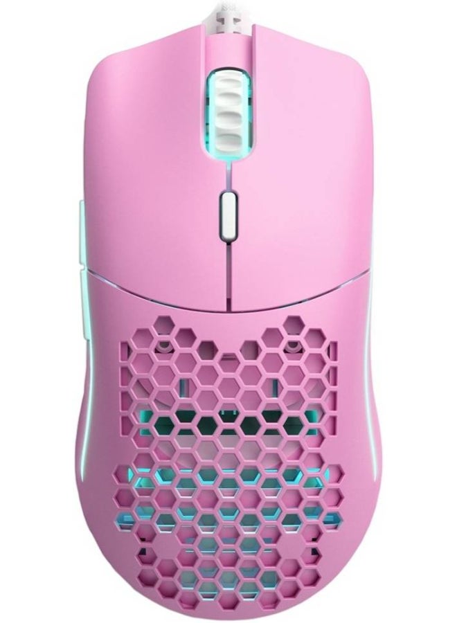 Glorious - Glorious Model O Wired Gaming Mouse, Pixart PMW-3360 Sensor, 250+ IPS Tacking Speed, 6 Buttons, Up to 12000 DPI, 1ms Polling Rate, USB-A 2.0 Connector, 2m Cable Length, Pink - Image 1