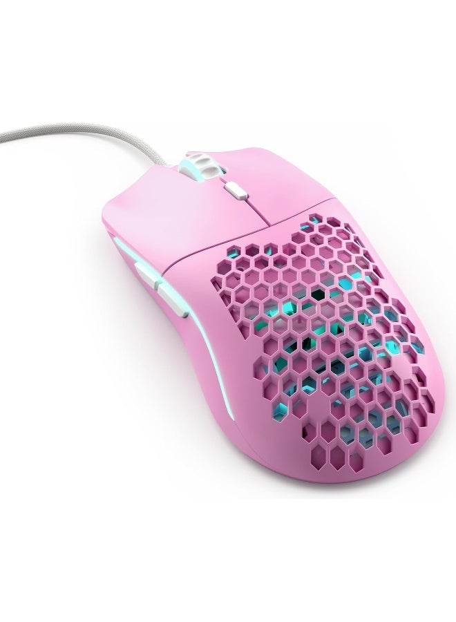 Glorious - Glorious Model O Wired Gaming Mouse, Pixart PMW-3360 Sensor, 250+ IPS Tacking Speed, 6 Buttons, Up to 12000 DPI, 1ms Polling Rate, USB-A 2.0 Connector, 2m Cable Length, Pink - Image 1
