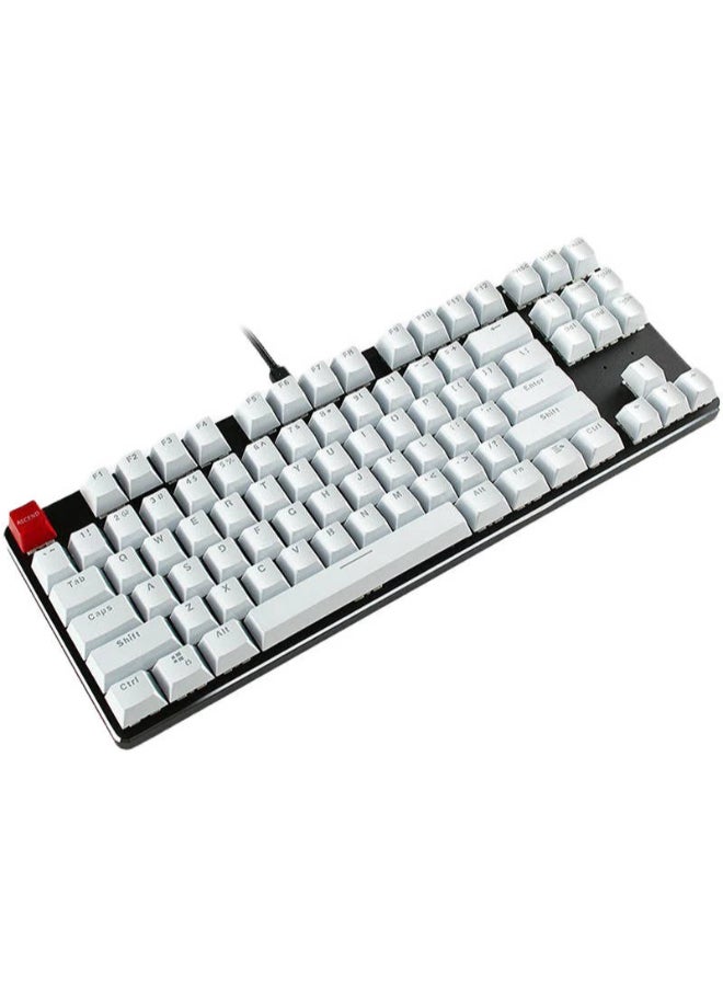 Glorious - Glorious 104 Keys Mechanical KB Keycaps, Standard Bottom Row, Compatible with Cherry-MX / Gateron / Kailh + Stem, Double Shot Injection Legends, Transparent for Backlight LED, White | G-104-White - Image 1