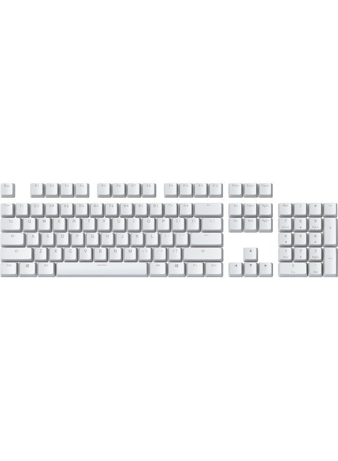 Glorious 104 Keys Mechanical KB Keycaps, Standard Bottom Row, Compatible with Cherry-MX / Gateron / Kailh + Stem, Double Shot Injection Legends, Transparent for Backlight LED, White | G-104-White - pnsku/N53383154A/45/_/1732135537/4d6b88f2-75b1-470c-bb9f-67d62d9fc686