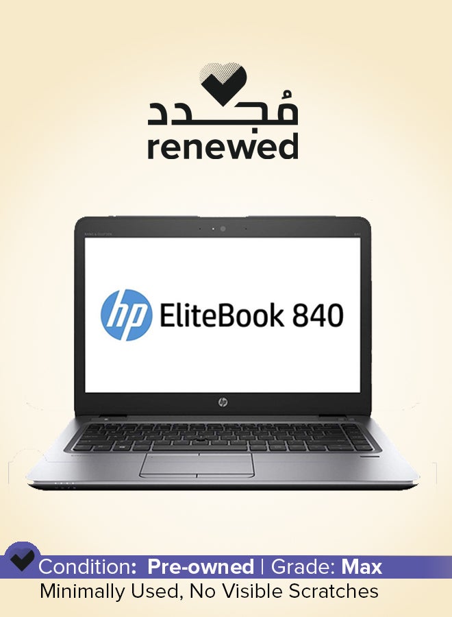 HP Renewed - Elitebook 840 G3 With 14-Inch Display,Core i5 Processor/8 GB RAM/256 SSD/Intel HD Graphics 520/Windows 10 Silver  - Image 1