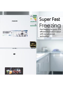 NIKAI 16.4 Cubic Feet 466 Liter Frost Free Refrigerator, Double Door, Inverter Compressor, Large Storage Capacity, Power Saving NRF651F23W White  - Image 3