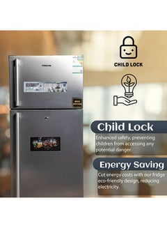 NIKAI 16.4 Cubic Feet 466 Liter Frost Free Refrigerator, Double Door, Inverter Compressor, Large Storage Capacity, Power Saving NRF651F23 Stainless Steel  - Image 4