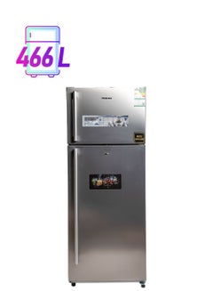 NIKAI 16.4 Cubic Feet 466 Liter Frost Free Refrigerator, Double Door, Inverter Compressor, Large Storage Capacity, Power Saving NRF651F23 Stainless Steel  - Image 1