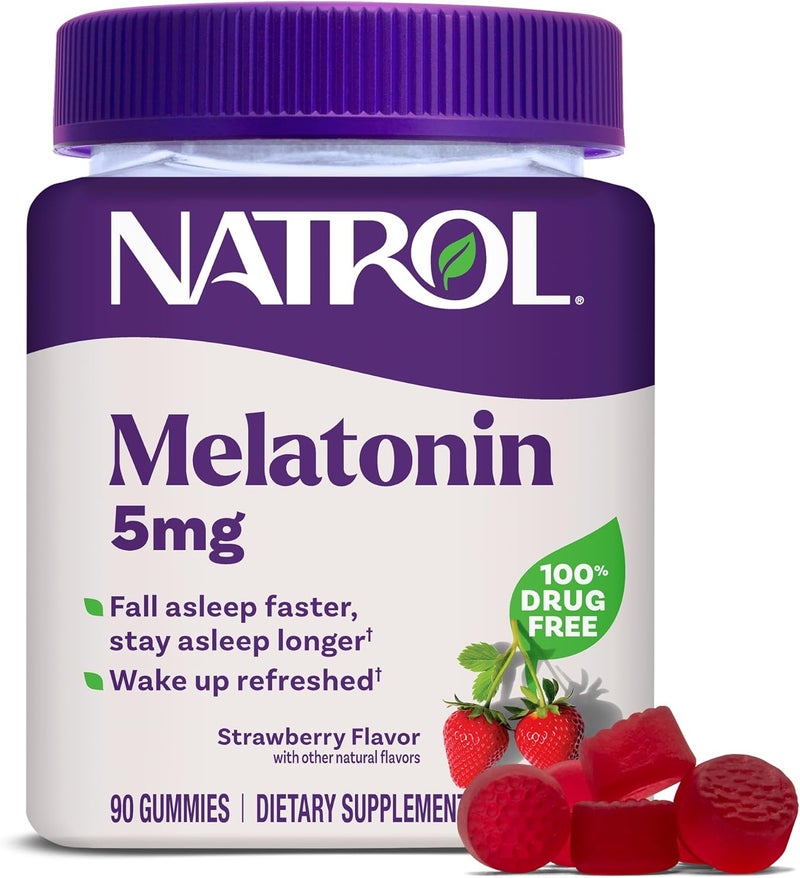 Natrol Melatonin Sleep, Strawberry, 5 Mg - 90 Gummies Packaging May Vary - Image 1