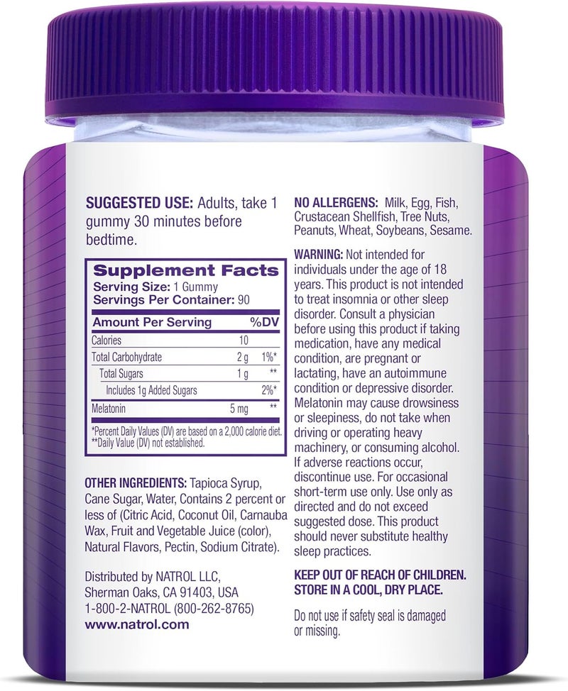 Natrol Melatonin Sleep, Strawberry, 5 Mg - 90 Gummies Packaging May Vary - Image 3
