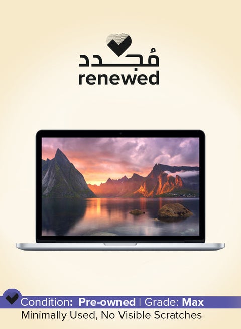 Renewed - MacBook Pro A1502 (2015) Laptop With 13.3-Inch UHD Display, Core i7 Processor/Dual Core/16GB RAM/512GB SSD/macOS English Silver