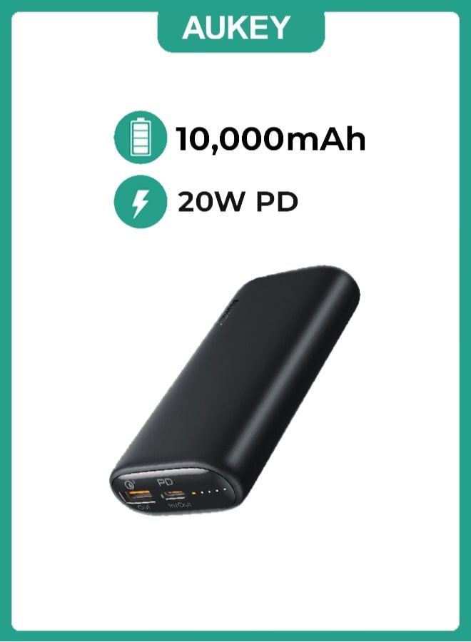 Aukey 10000mAh Power Bank With 20W PD Black - Image 1