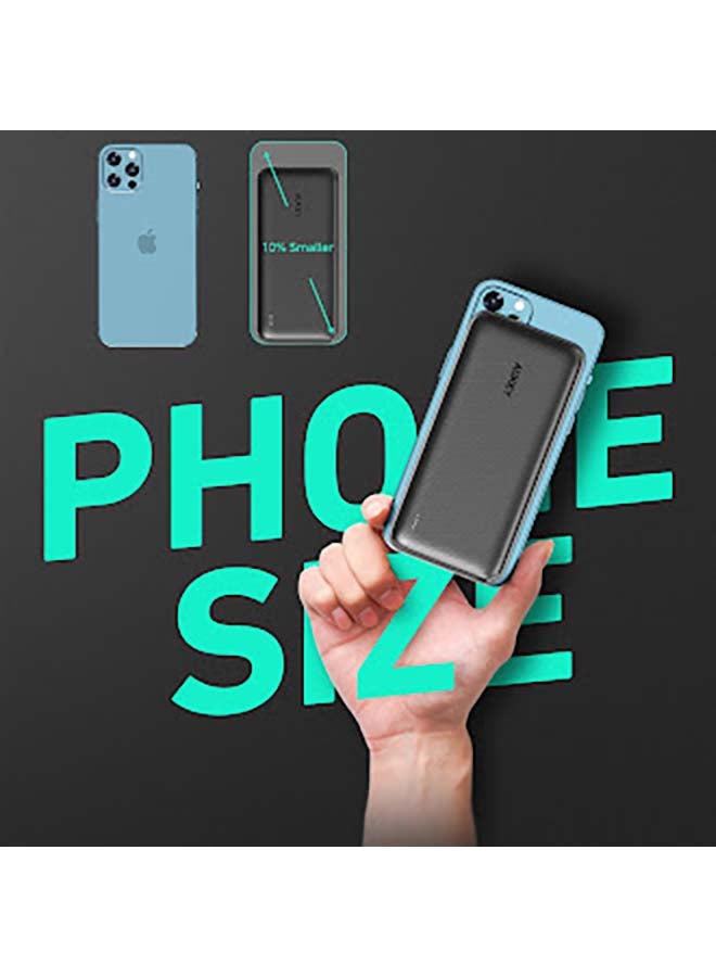 Aukey - 20000 mAh Power Bank, 22.5W Fast Charging Portable Charger with PD 3.0 & QC 3.0, Charges Three Devices at Once (Lightning, Micro USB, USB C) Black - Image 1