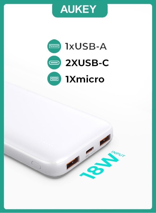 Aukey Power Bank 20W PD & USB-C White - Image 2