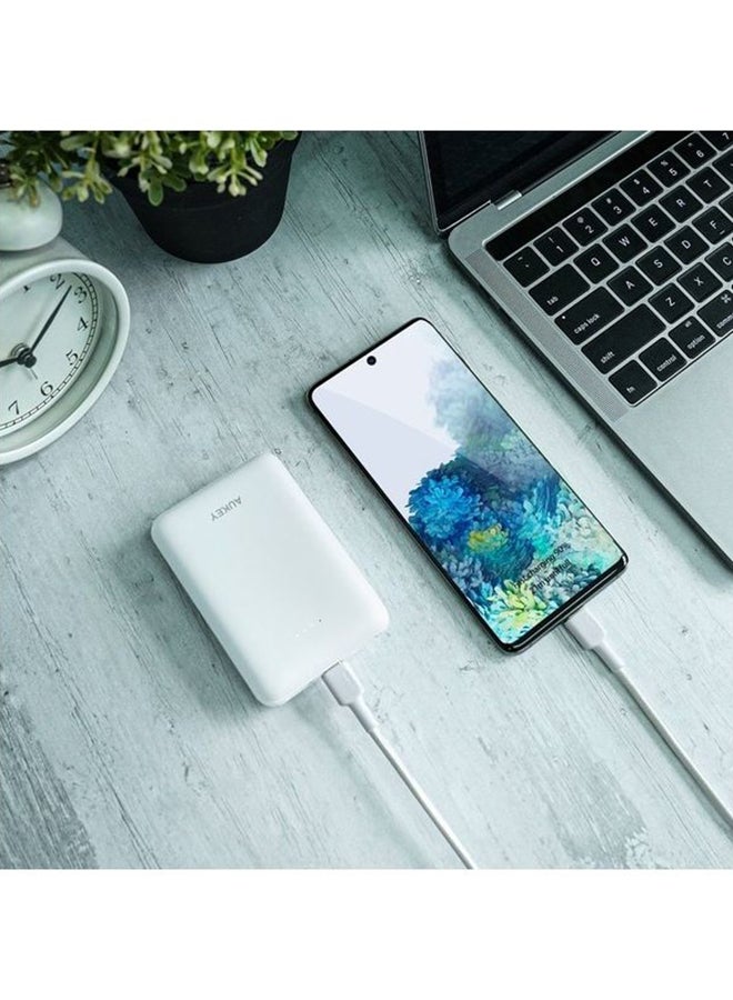 Aukey Braided Nylon Sync & Charge USB-A To USB-C Cable 0.9M CD30 White - Image 5