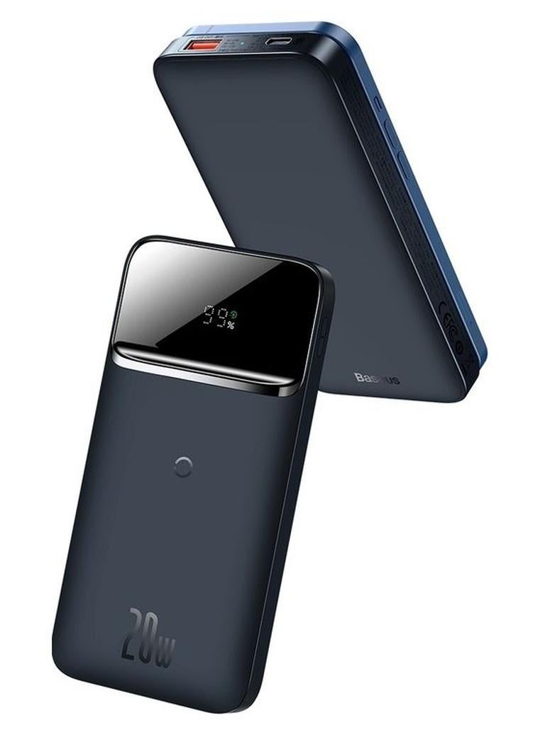 Baseus Magnetic Mag-Safe Wireless Power Bank 10000mAh Fast Charging PD 20W for iPhone 14,13,12 Series Blue/Black - Image 1