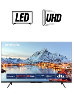 سكاي ورث تلفزيون مقاس 55 بوصة UHD 4K 60Hz LED، يدعم HDR10/HLG، يحتوي على 3× HDMI، 2× USB، صوت Dolby، واي فاي مزدوج، بلوتوث 5.1، متجر Google Play، وميزة العثور على جهاز التحكم. 55G6400G اسود  - Image 1