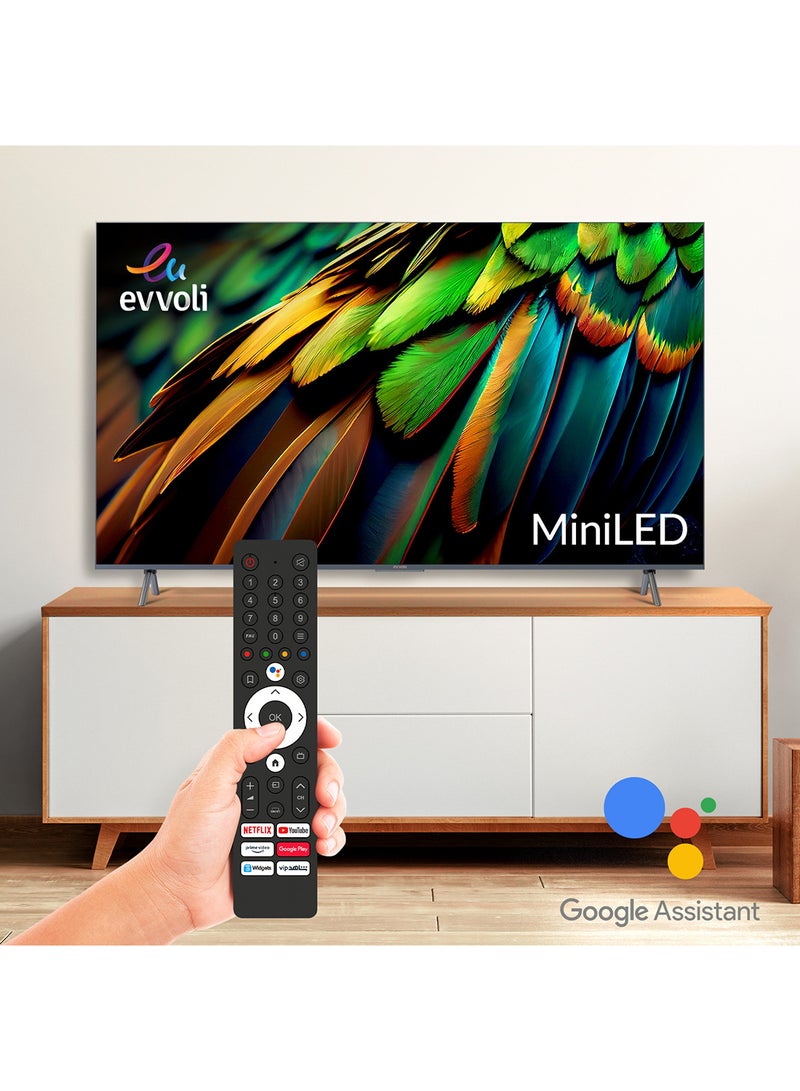 evvoli - 85-Inch 4K Mini LED Android Smart Tv, Dolby Vision-Atoms, HDR 10+, 120HZ With Remote Laser Pointer 85EV600MA Grey - Image 1