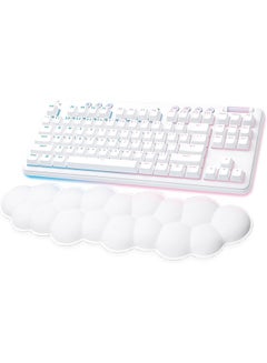 Logitech G715 Wireless Mechanical Gaming Keyboard, With Lightsync RGB, Lightspeed, GX Brown Tactile Switch, Keyboard Palm Rest, PC/Mac Compatible, English US Layout, White Mist | 920-010465  - Image 2