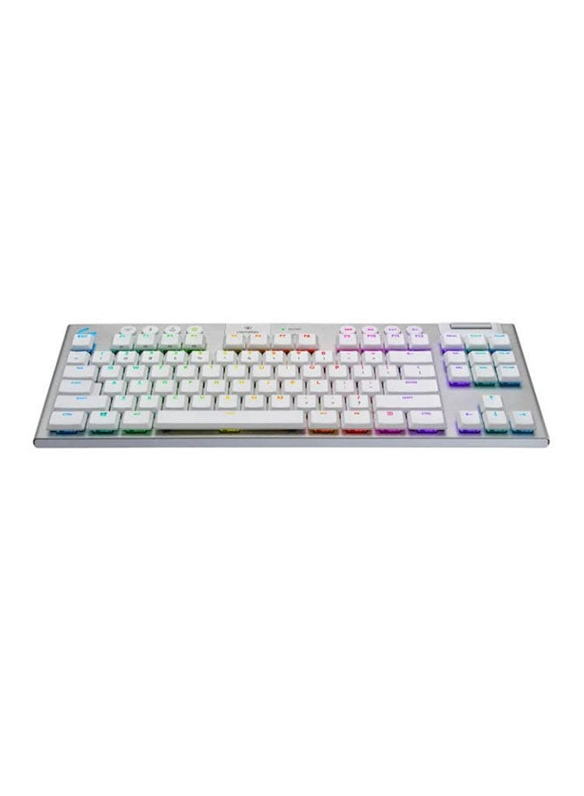 Logitech - Logitech G915 TKL Tenkeyless Lightspeed Wireless RGB Mechanical Gaming Keyboard - White - Image 1