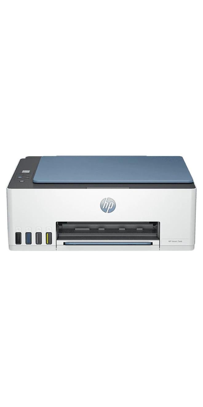 HP طابعة سمارت تانك 585 لاسلكية، طباعة، مسح ضوئي، نسخ، طابعة الكل في واحد، ما يصل إلى 3 سنوات من الطباعة متضمنة بالفعل باللون الأزرق الداكن - Image 1