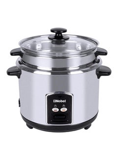Nobel Rice Cooker Stainless Steel Tempered Glass Lid With Thermal Fuse Automatic Cooking And Warming System  1000 W 2.8 L 1000 W NRC280S Stainless Steel  - Image 2