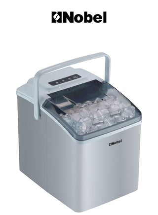 Bullet Shaped Ice Cube Maker 10-12kgs/24 Hrs Ice Making Capacity with 9pcs Ice in 8 Minutes Per Cycle|1.3 L Water Container Capacity with LED Indicator 1.3 L 150 W NIM13S Silver