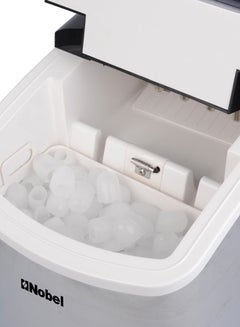 Nobel Ice Cube Maker, 1.7L Water Tank, 10-12 kg/24 Hrs Capacity, Quick 9 Bullet Ice Cubes in 6-9 Minutes, LED Indicators, Full Ice Bin & Low Water Alarms, Black Plastic Cover, Premium Stainless Steel 1.7 L 150 W NIM18S Silver  - Image 5
