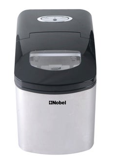 Nobel Ice Cube Maker, 1.7L Water Tank, 10-12 kg/24 Hrs Capacity, Quick 9 Bullet Ice Cubes in 6-9 Minutes, LED Indicators, Full Ice Bin & Low Water Alarms, Black Plastic Cover, Premium Stainless Steel 1.7 L 150 W NIM18S Silver  - Image 4