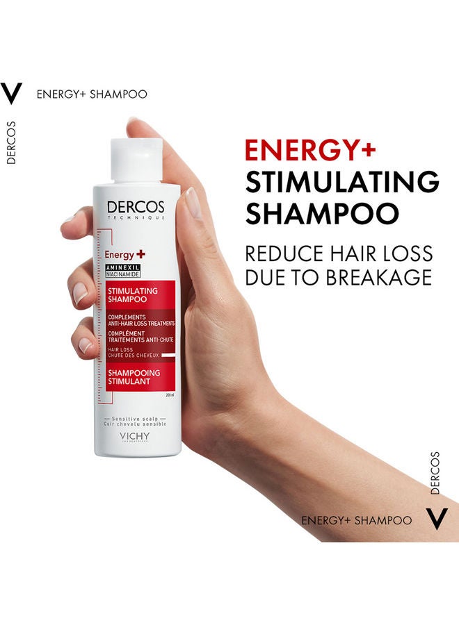 فيشي Dercos Energy + شامبو محفز ومضاد لتساقط الشعر مع أمينيكسيل 200 مل 200ملليلتر - Image 3