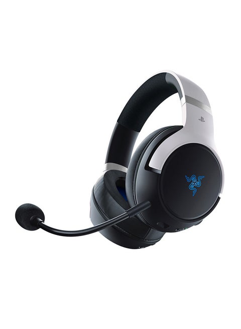 Kaira Pro HyperSpeed Wireless Gaming Headset, with Haptics for PS5, Titanium 50mm Drivers, Oval Ear Cushions, Low Latency BT, Hybrid Mic, Up to 30H Battery Life, White/Black | RZ04-04030200-R3G1