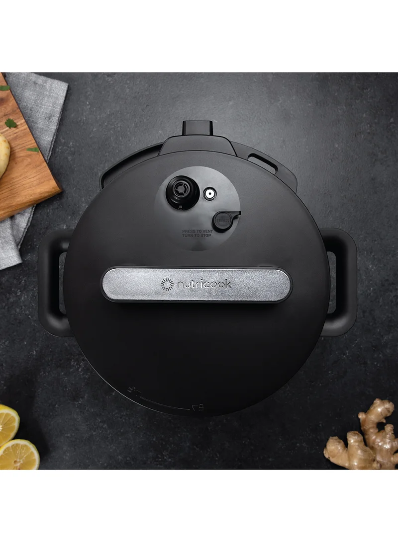 نيوتري كوك Aluminium Smart Pot 2 Prime 9 Appliances In 1 Pressure Cooker/Sauté Pot/Slow Cooker/Rice Cooker/Cake Maker/Steamer/Yogurt Maker And Food Warmer 8 L 1200 W SP208P Silver