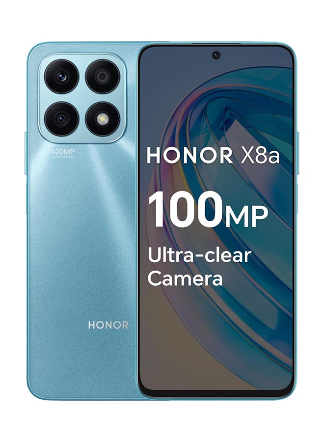 Honor - X8a Dual SIM Cyan Lake 8GB RAM 128GB 4G LTE - Middle East Version - Image 1