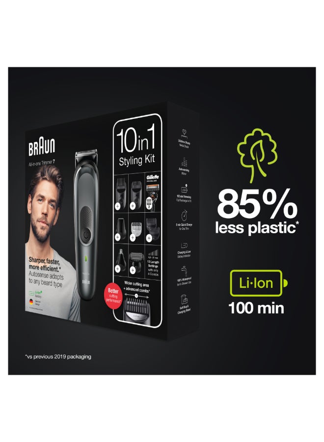 BRAUN - 10-In-1 Beard Trimmer For Men, 8 Attachments All-In-One 7 Trimmer Mgk7331 - Image 1