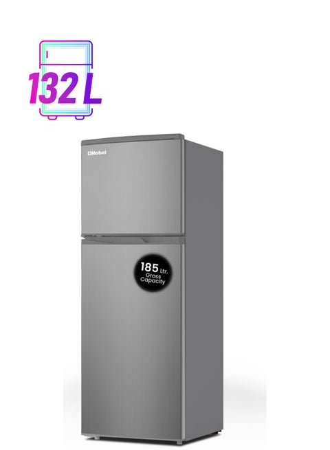 185 L Gross / 132 L Net, Double Door Refrigerator, Defrost, R600a Refrigerant, 3 Star Esma, Temperature Control, Inside Light, Inside Condenser, Vegetable Crisper, Bottle Racks, Removable Gasket, Adjustable Foot NR185RSI Inox Colour