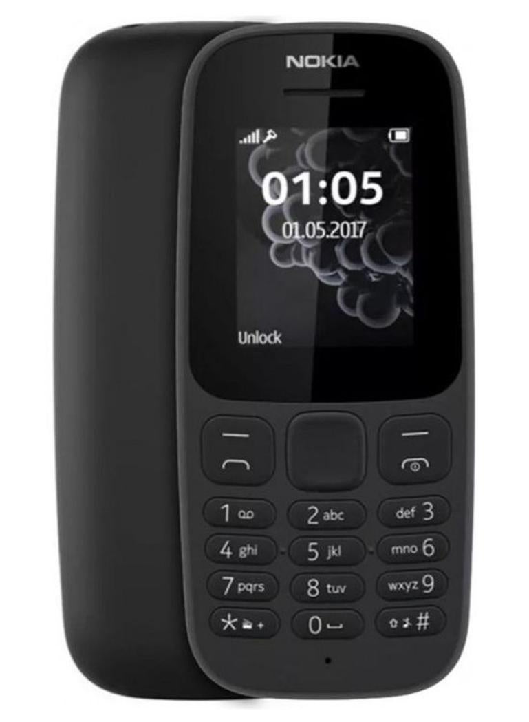 نوكيا هاتف نوكيا 105 ثنائي الشريحة باللون الأسود 4 ميجا بايت - Image 1