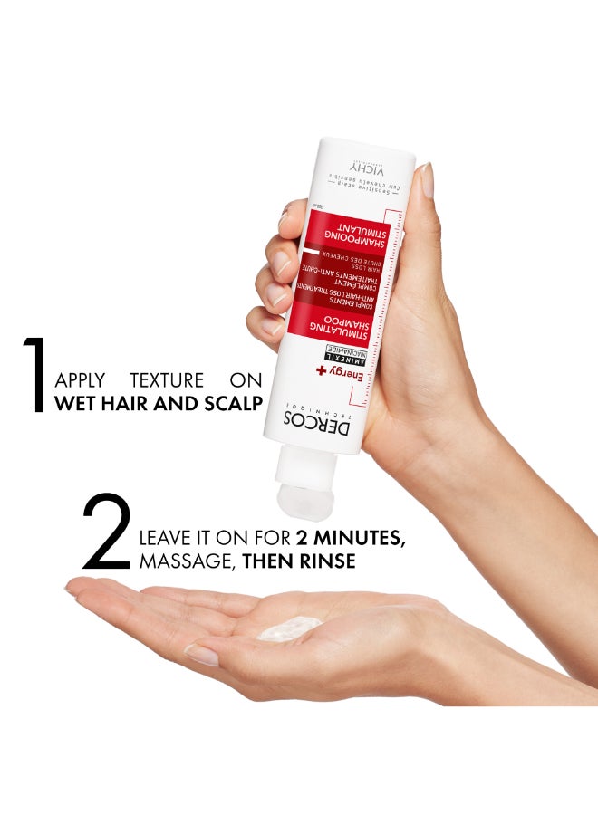 VICHY Dercos Energy Plus Stimulating And Anti Hair Loss Shampoo With Aminexil 400grams - Image 4