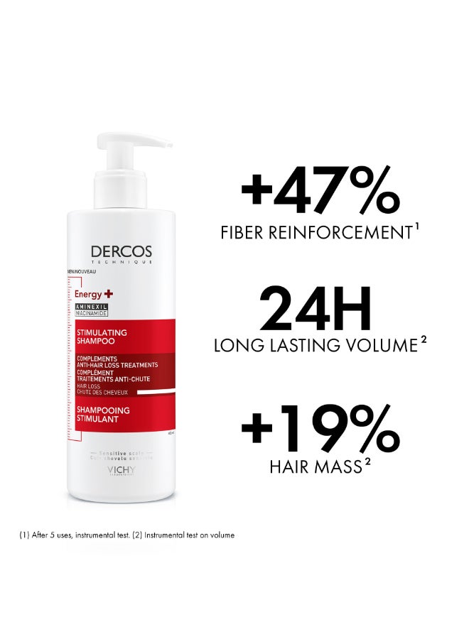 VICHY Dercos Energy Plus Stimulating And Anti Hair Loss Shampoo With Aminexil 400grams - Image 3